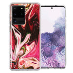 Samsung Galaxy S20 Ultra Pink Abstract Design Double Layer Phone Case Cover