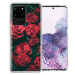 Samsung Galaxy S20 Ultra Red Roses Design Double Layer Phone Case Cover