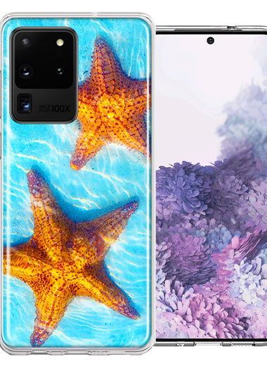 Samsung Galaxy S20 Ultra Ocean Starfish Design Double Layer Phone Case Cover