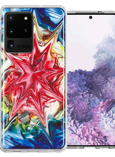 Samsung Galaxy S20 Ultra Tie Dye Abstract Design Double Layer Phone Case Cover