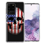 Samsung Galaxy S20 Ultra US Flag Skull Double Layer Phone Case Cover