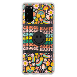 Samsung Galaxy S20 Choose Happy Smiley Face Retro Vintage Groovy 70s Style Hybrid Protective Phone Case Cover