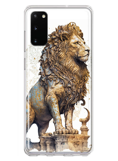 Samsung Galaxy S20 Ancient Lion Sculpture Hybrid Protective Phone Case Cover