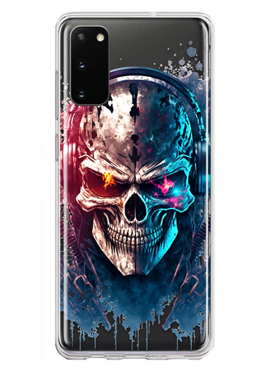 Samsung Galaxy S20 Cyberpunk Machine Headphones Skull Double Layer Phone Case Cover