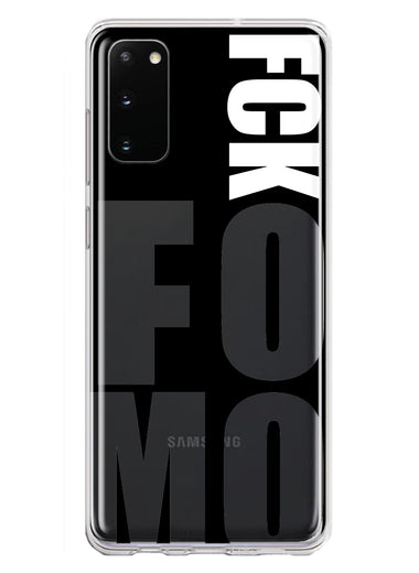 Samsung Galaxy S20 Black Clear Funny Text Quote Fckfomo Hybrid Protective Phone Case Cover
