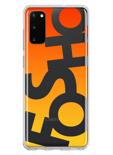 Samsung Galaxy S20 Orange Yellow Clear Funny Text Quote Fosho Hybrid Protective Phone Case Cover