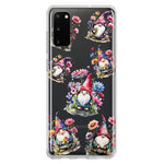 Samsung Galaxy S20 Cute Pink Purple Cosmos Flowers Gnomes Spring Floral Double Layer Phone Case Cover