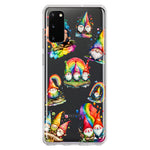 Samsung Galaxy S20 Colorful Neon Glow Rainbow Gnomes Painting Hybrid Protective Phone Case Cover