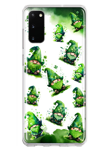 Samsung Galaxy S20 Gnomes Shamrock Lucky Green Clover St. Patrick Hybrid Protective Phone Case Cover