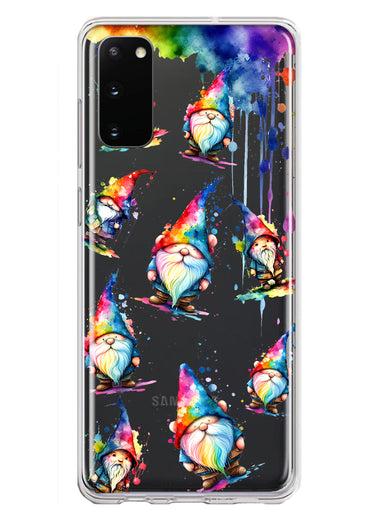 Samsung Galaxy S20 Neon Water Painting Colorful Splash Gnomes Hybrid Protective Phone Case Cover