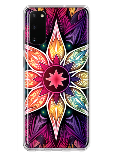 Samsung Galaxy S20 Mandala Geometry Abstract Star Pattern Hybrid Protective Phone Case Cover