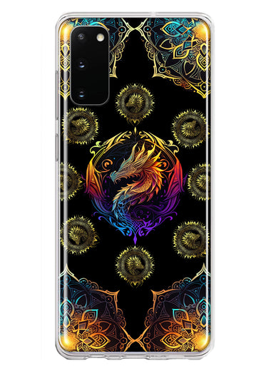 Samsung Galaxy S20 Mandala Geometry Abstract Dragon Pattern Hybrid Protective Phone Case Cover