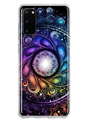 Samsung Galaxy S20 Mandala Geometry Abstract Galaxy Pattern Hybrid Protective Phone Case Cover