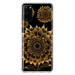 Samsung Galaxy S20 Mandala Geometry Abstract Sunflowers Pattern Hybrid Protective Phone Case Cover