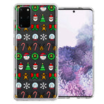 Samsung Galaxy S20 Plus Classic Christmas Polka Dots Santa Snowman Reindeer Candy Cane Design Double Layer Phone Case Cover