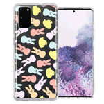 Samsung Galaxy S20 Plus Pastel Easter Polkadots Bunny Chick Candies Double Layer Phone Case Cover