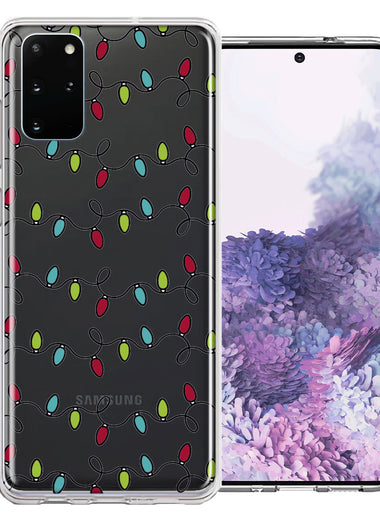 Samsung Galaxy S20 Plus Vintage Christmas Lights Design Double Layer Phone Case Cover