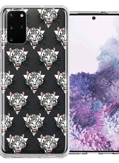 Samsung Galaxy S20 Plus Fierce Tiger Polkadots Design Double Layer Phone Case Cover
