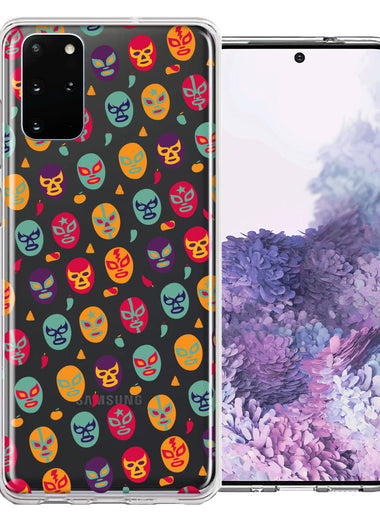 Samsung Galaxy S20 Plus Lucha Libre Masks Design Double Layer Phone Case Cover
