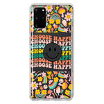 Samsung Galaxy S20 Plus Choose Happy Smiley Face Retro Vintage Groovy 70s Style Hybrid Protective Phone Case Cover