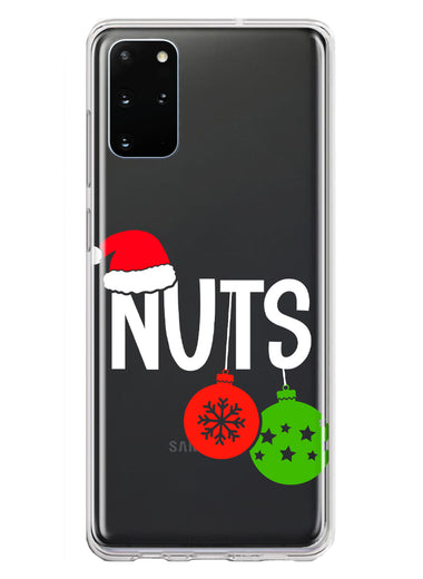 Samsung Galaxy S20 Plus Christmas Funny Couples Chest Nuts Ornaments Hybrid Protective Phone Case Cover