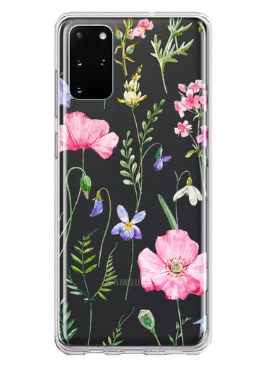 Samsung Galaxy S20 Plus Spring Pastel Wild Flowers Summer Classy Elegant Beautiful Hybrid Protective Phone Case Cover