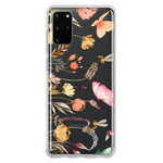 Samsung Galaxy S20 Plus Peach Meadow Wildflowers Butterflies Bees Watercolor Floral Hybrid Protective Phone Case Cover