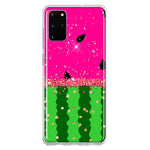 Samsung Galaxy S20 Plus Summer Watermelon Sugar Vacation Tropical Fruit Pink Green Hybrid Protective Phone Case Cover