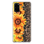 Samsung Galaxy S20 Plus Yellow Summer Sunflowers Brown Leopard Honeycomb Hybrid Protective Phone Case Cover