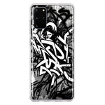 Samsung Galaxy S20 Plus Black White Urban Graffiti Hybrid Protective Phone Case Cover