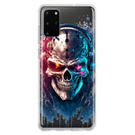 Samsung Galaxy S20 Plus Cyberpunk Machine Headphones Skull Double Layer Phone Case Cover