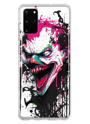 Samsung Galaxy S20 Plus Evil Joker Face Painting Graffiti Hybrid Protective Phone Case Cover