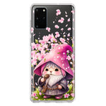 Samsung Galaxy S20 Plus Cute Pink Cherry Blossom Gnome Spring Floral Flowers Double Layer Phone Case Cover
