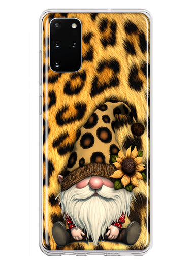 Samsung Galaxy S20 Plus Gnome Sunflower Leopard Hybrid Protective Phone Case Cover