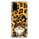 Samsung Galaxy S20 Plus Gnome Sunflower Leopard Hybrid Protective Phone Case Cover