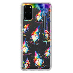 Samsung Galaxy S20 Plus Neon Water Painting Colorful Splash Gnomes Hybrid Protective Phone Case Cover