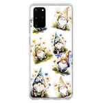 Samsung Galaxy S20 Plus Cute White Blue Daisies Gnomes Hybrid Protective Phone Case Cover