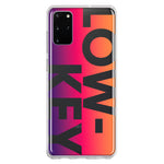 Samsung Galaxy S20 Plus Purple Pink Orange Clear Funny Text Quote Low Key Hybrid Protective Phone Case Cover