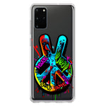 Samsung Galaxy S20 Plus Peace Graffiti Painting Art Hybrid Protective Phone Case Cover