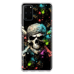 Samsung Galaxy S20 Plus Fantasy Paint Splash Pirate Skull Hybrid Protective Phone Case Cover