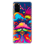 Samsung Galaxy S20 Plus Neon Rainbow Psychedelic Trippy Hippie Bomb Star Dream Hybrid Protective Phone Case Cover
