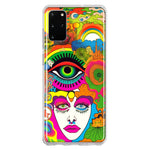 Samsung Galaxy S20 Plus Neon Rainbow Psychedelic Trippy Hippie DaydreamHybrid Protective Phone Case Cover