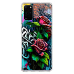 Samsung Galaxy S20 Plus Red Roses Graffiti Painting Art Hybrid Protective Phone Case Cover