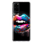 Samsung Galaxy S20 Plus Colorful Lip Graffiti Painting Art Hybrid Protective Phone Case Cover