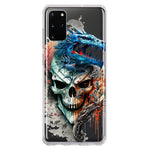 Samsung Galaxy S20 Plus Fantasy Blue Dragon Dream Skull Double Layer Phone Case Cover