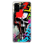 Samsung Galaxy S20 Plus Skull Face Graffiti Painting Art Hybrid Protective Phone Case Cover