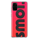 Samsung Galaxy S20 Plus Red Pink Clear Funny Text Quote Smol Hybrid Protective Phone Case Cover