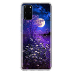 Samsung Galaxy S20 Plus Spring Moon Night Lavender Flowers Floral Hybrid Protective Phone Case Cover
