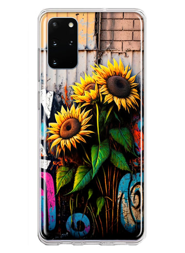 Samsung Galaxy S20 Plus Sunflowers Graffiti Painting Art Hybrid Protective Phone Case Cover