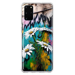 Samsung Galaxy S20 Plus White Daisies Graffiti Wall Art Painting Hybrid Protective Phone Case Cover